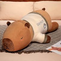 75-100cm Kawaii Didelė Kapibara Pliušinis Žaislas Pagalvė Kapibala Gyvūnas Minkštas Kimštas Žaislas Mielas Pagalvėlės Lėlė Vaikų Žaislas Mergaitės Šventinės Dovanos 75cm pilka spalva