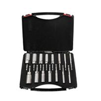 15Pcs Power Nut Driver Drill Bit Set 5.5-19mm Chrome Vanadium Steel Hex Bit Socket Set Wrench Screw Drill Bit Holder with Case