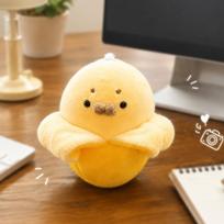 Kawaii Banana Seal Plush Pendant Seal Keychain Table Companion Doll Bag Hanging Doll Relieve Stress And Accompany Child Gift
