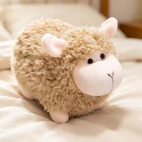 Lovely Pet Little Sheep Plush Toys Soft Fluffy Cartoon Cloud Feelings Baby Sheep Doll Gentle Children Companion Animal Doll 23cm ruda