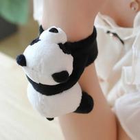 Creative Plush Popping Circle Panda Clip Black White Hugging Panda Curtain Clip Stuffed Animal Doll Souvenir Christmas Gifts As Shown