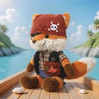 30cm Pirate Fox Plush Toys Cute Fluffy Foxes Stuffed Doll Cartoon Animal Children Accompany Toy Birthday Gift Sofa Decor Pillow 30cm