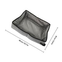 Foldable Waterproof Cat Litter Box Portable Travel Lightweight Cat Sand Container Foldable Space Saver Travel Litter Box pilka