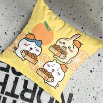 Kawaii C-Chiikawas Cushion Cover 50X50 Christmas Decorations For Home Decor Items Sofa Covers Ornamental Pillows Nordic Supplies Peach skin 18*18(CM)-1Pcs
