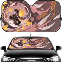 Genshin Impact Sun Visor Car Windshield Sun Shade  Front Window Sunshade UV Block Heat Insulation Cover Parasol