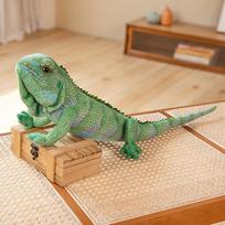 Simuliuotas žalias driežas chameleonas minkštas pliušinis žaislas vaikiška dovana 75cm 0.28kg brown