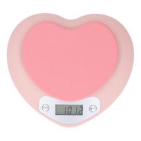 1g Accuracy Digital Kitchen Scale 5kg Household Small Heart Shape Rechargeable Food Scale For Cooking Baking rožinė