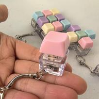 Colorful Transparent ABS Keycaps with Cat Paw & Rock-Paper-Scissors Design No Light