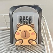 Wall-mounted Anti-theft Key Box with Adhesive Password Lock for Home Doors