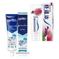 Crest & Sensodyne Toothpaste Bundle