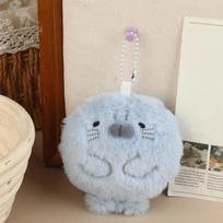 Soft Seal Plush Charm Cute Doll Pendant Cartoon Animal Dangle Keychain for Phone Strap and Bag Decor Backpack Hanging Decor mėlyna