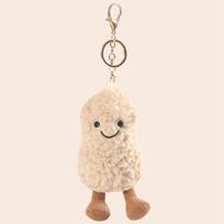 Briedis Žemės Riešutas Pakabukas Pliušinis Žaislas Raktų Pakabukas - Kalėdinė & Vestuvinė Dovana 15cm beige