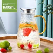 Fuguang Glass Cup Heat-Resistant Glass Pitcher with Handle, Large Capacity Household Juice Cup, Flower Tea Cup, Teapot, Cold Water Pitcher