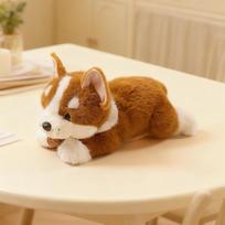 Fluffy Corgi Plush Toy Pillow Short Legs, Kawaii Cartoon Cute Soft Stuffed Animal Dog Doll For Children Birthday Gift