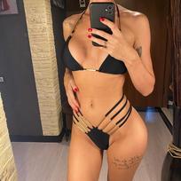 Seksualūs metaliniai žiedai su aukštais kirpimais bikini moterims, moteriškas maudymosi kostiumėlis, dviejų dalių bikinio komplektas, maudymosi kostiumėlis Ｓ juoda