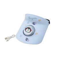 Hat with Fan, USB Rechargeable for Summer Travel, Open Top Breathable Design one size mėlyna