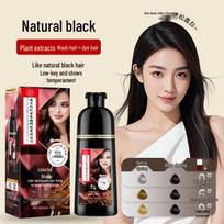 One-Time Hair Dye: Water-Based Foam & Cream for Home Use - Safe, Color-Fixing, and Nourishing for White Hair 450ml