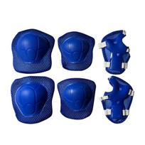Kids Roller Skating Protective Set - 6 Piece Elbow, Knee, and Wrist Pads for and Comfort One Size mėlyna