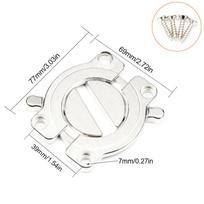 1PC 7.7cmx6.9cm Zinc Alloy Tabletop Connector Folding Table Buckles Desk Supporting Folding Hinge Desktop For Office Meeting