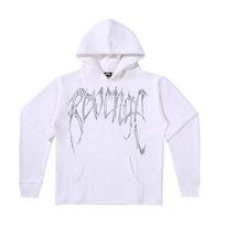 2021 New European and American Revenge Skull Bone Printing Trend Hooded Sweater Hoodie Fleece Men's and Women's Same S balta