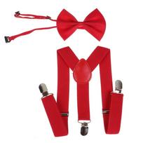 Kids' Y-shaped Baby And Tie Set - Two-piece Children's Dress-up Outfit With Adjustable Baby And Clip- Tie. One Size