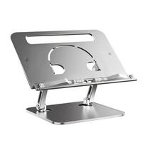 Adjustable Aluminum Laptop Stand for Desktop Ergonomic Foldable Computer Risers Portable Holder for 10 17inch Laptops Lightweight Silver
