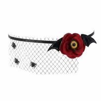 Flower Half-Face Lace Mask spider Masquerade Mask Halloween Festival Party  Mask  Women's Event Style E