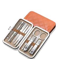 Nail Clipper Set, Complete Set, Box, Pliers, Foot Tools, Ear Digging Spoons, Scissors, One Size chaki