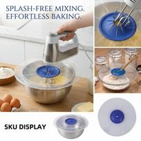 Plastic Mixing Bowl Splatter Guard for Baking, Egg Beating, Flour and Cream Protector one size mėlyna