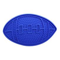 Pet Lick Mat, Suction Cup Slow Feeder Mat, Prevents Choking, Rugby Ball Shaped Silicone Licking Mat mėlyna