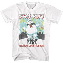 The Real Ghost Busters Movie Stay Puft Marshmallows City Outline Men's T Shirt S
