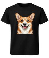 Cute Smiling Corgi Dog Lover Graphic Unisex T-Shirt S