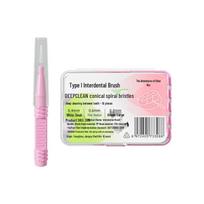 Type I Tapered Spiral Interdental Brush with DuPont Bristles, Dental Floss & Ortho Cleaner, Adult Oral Care, 10-Pack