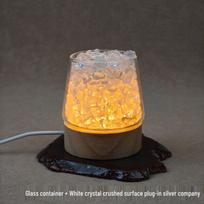 Natural Amethyst Crystal Aroma Diffuser Night Light - Essential Oil Home Fragrance Gift