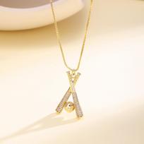 Nidin Iced Out Bling Rhinestone Baseball Bat & Ball Pendant Necklace Hip Hop Sport Chain Choker Jewelry For Men Women Fans Gifts
