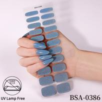 Zhengxiang Waterproof Bling Cat Eye Gel Nail Stickers with No-Bake Glitter.
