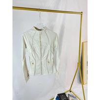 Sleek City Women's Gold Trim Sports Jacket: Long Sleeve, Slim Fit, Breathable Fitness & Yoga Wear XXXL/12