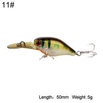 Kingdom Žvejybiniai masalai Hard mini Minnow Crankbaits Small Cranks Baits skęstantis masalas 5cm 5g vobleriai su VMC 3516 raudona