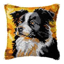 Nauja Gyvūnų Serija Siuvinėjimo Kilpiniu Kabliuku Rinkinys Mielos Šunys Neapibrėžtas Kilpinio Kabliuko Kilimas Mygtuko Pagrindas Smyrna Pakuotė Kilimo Dekoracija 43X43cm black