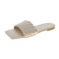 Flip Flops Women Summer Outside Flat Bottomed Beach Shoes Sandals Shoes for Women Slippers Slide Indoor House Chaussure Femme 35 smėlis