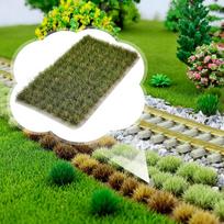 Dirbtinės modelinės žolės kuokeliai, reljefo modelių rinkinys, žemumų krūmų kuokeliai kraštovaizdžiui Light Green beige