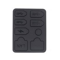 8Pcs Game Console Silicone Dust Protector Dust Plug for PS5 Slim Antidust Cover Gaming Accessories Dustproof Plug Black black
