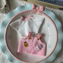 Suitable for Labubu children's clothing with adhesive pull cloth 17cm doll cute dressing casual set plush clothes