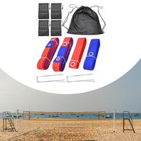 Lines Kit for Beach Volleyball 52.5 Ft And 26.2 with Sand Bags Red and Blue gray