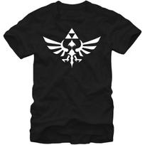 Nintendo Mens Legend of Zelda Crest T-Shirt S juoda