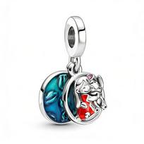 Item Stitch Gold Sparkling Multiple Types Charms Bead Pendants Compatible Original Snake Bone Bracelet Exquisite Accessories