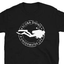 Scuba Diving T-Shirt Diver Dive Diving Equipment Unisex Tee XL gray