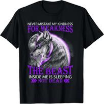 Never Mistake My Kindness For Weakness Wolf T-Shirt S juoda