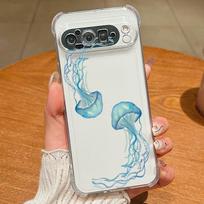 Octopus Starfish Pattern Case For Google Pixel 9 Pro XL 9A Shockproof TPU Silicone Clear Soft Cover Google Pixel 9 Pro skaidri