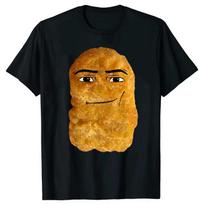 Humor Funny Chicken Nugget Meme T-Shirts Men Women Joke Food Cotton Euro Size O-Neck Daily Casual Unisex Tees S juoda